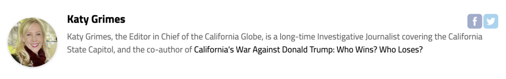 Katy Grimes Editor in Chief CA Globe